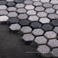 Black&Grey Mix Textured Glass Mosaic Tile